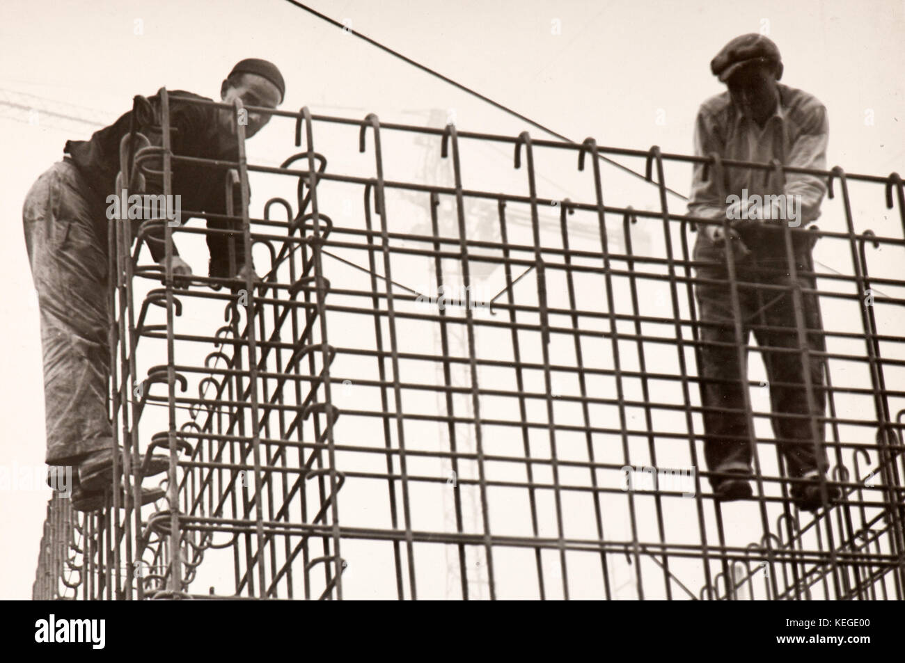 Les activités de construction à Milan (1939) près de Porta Ticinese Banque D'Images