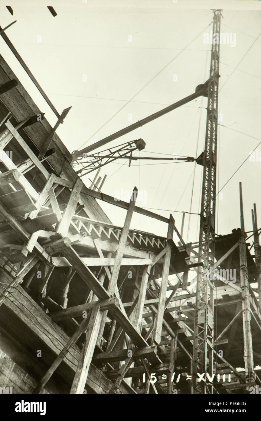 Les activités de construction à Milan (1939) près de Porta Ticinese Banque D'Images
