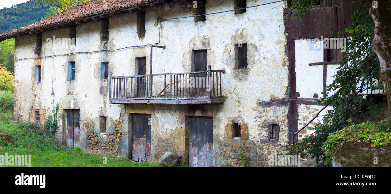 Dans l'architecture traditionnelle basque Biskaia région Basque de l'Espagne du Nord Banque D'Images