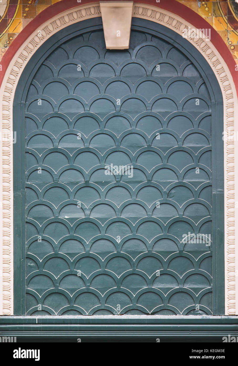 fond de motif vagues sur cadre décoratif. Copier l'espace Banque D'Images