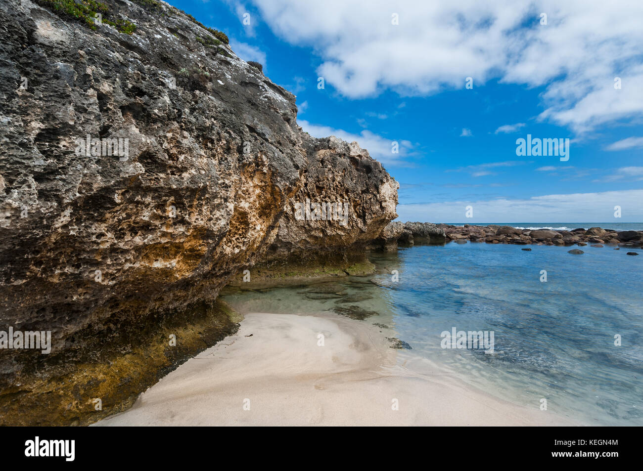 Falaise accidenté à Stokes Bay. Banque D'Images