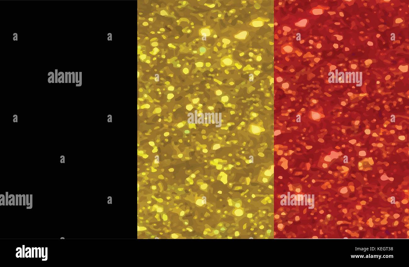 Le vecteur bateau noir, jaune et rouge glitter république fédérale d'Allemagne sur l'icône du drapeau du pays Illustration de Vecteur