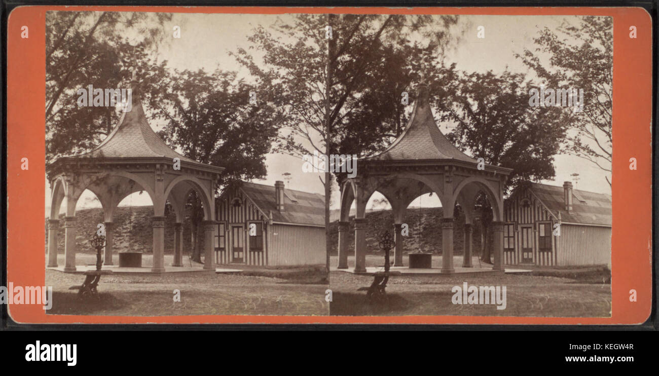 Gazebo, Eldridge Park, Elmira, N.Y, par J. H. Whitley Banque D'Images