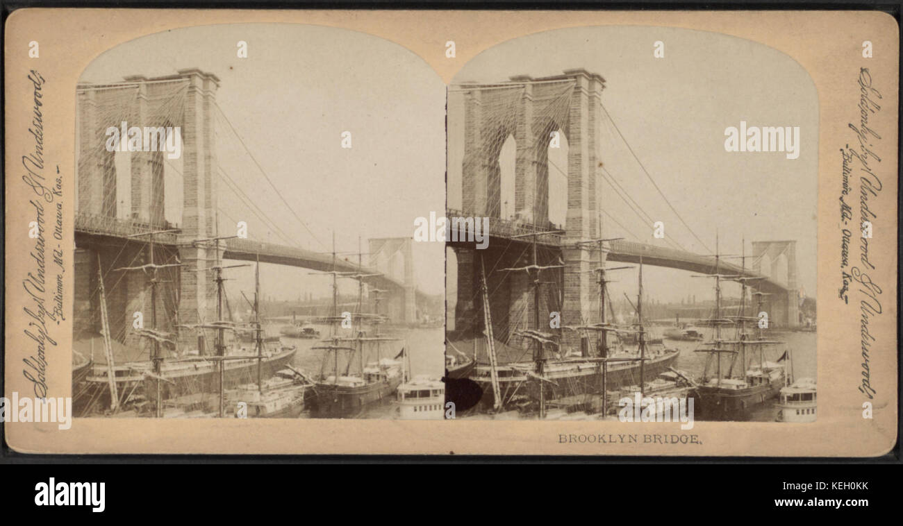 BrooklynBridge fromRobertN Denniscollectionofstereoscopicviews,.17 Banque D'Images