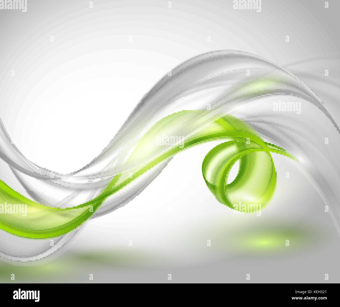 Résumé fond vert gris en agitant avec élément Illustration de Vecteur