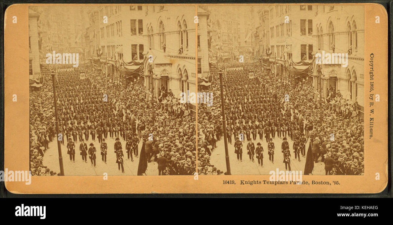 Templiers parade, Boston, 95, par Kilburn, B. W. (Benjamin West), 1827 1909 Banque D'Images