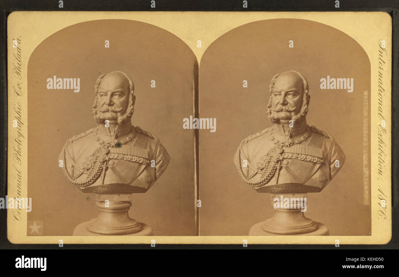 Buste en bronze, l'empereur Guillaume, par le Centennial Photographic Co. Banque D'Images