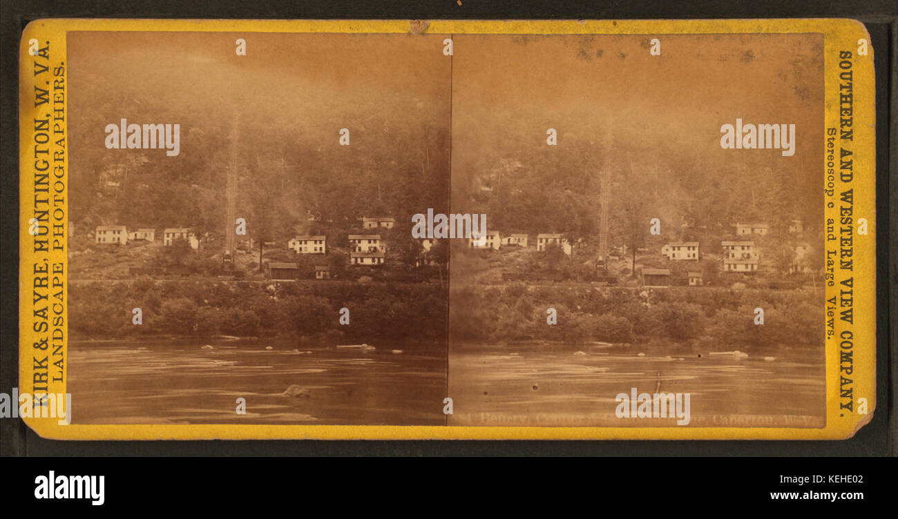 La pente du charbon, Caperton, West Virginia, de Robert N. Dennis collection de vues stéréoscopiques Banque D'Images