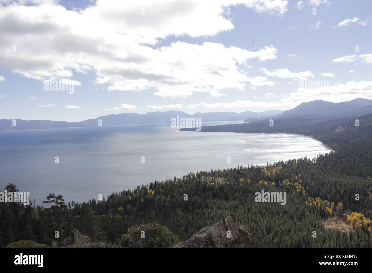 Vue du lac Tahoe à partir de la rive ouest Banque D'Images