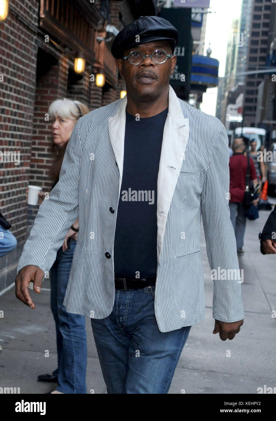 New YORK, NY - 29 SEPTEMBRE: L'acteur Samuel L. Jackson arrive au "Late Show With David Letterman" au théâtre Ed Sullivan le 29 septembre 2011 à New York personnes: Samuel L. Jackson crédit: Hoo-me.com/MediaPunch Banque D'Images