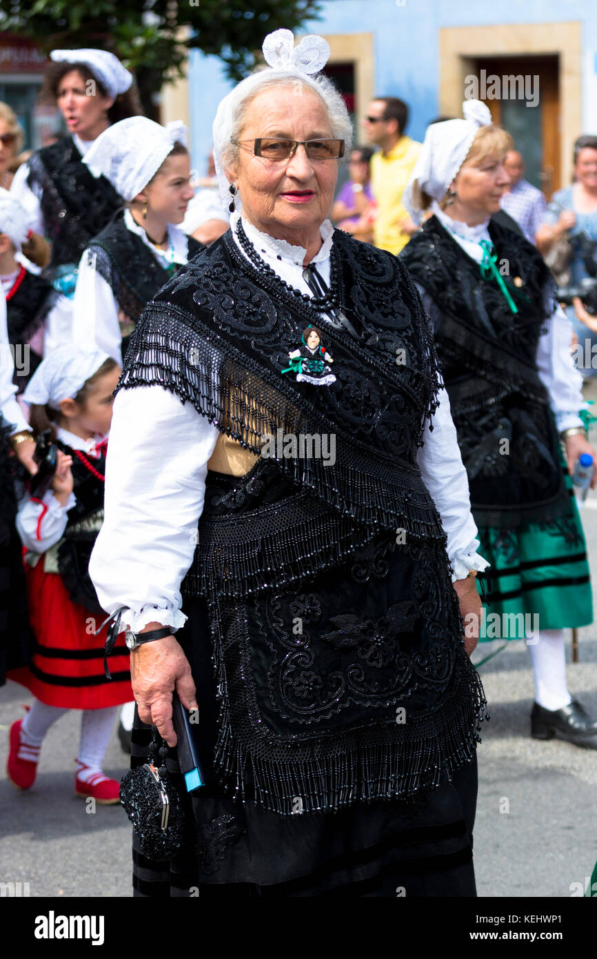 Fiesta traditionnelle à Villaviciosa dans les Asturies, dans le Nord de l'Espagne Banque D'Images