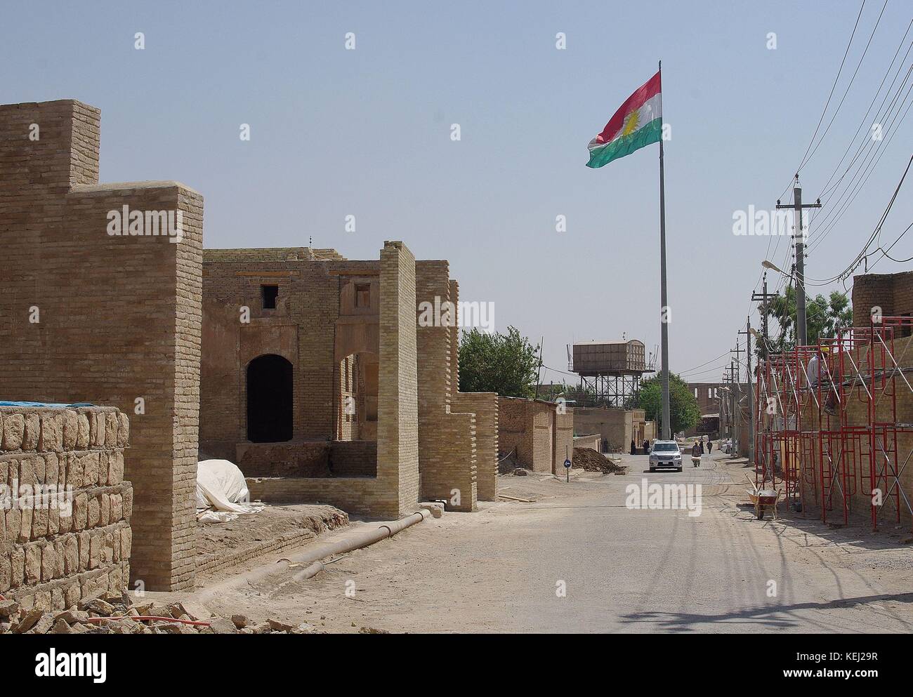 Erbil, capitale du Kurdistan irakien : La Citadelle Banque D'Images