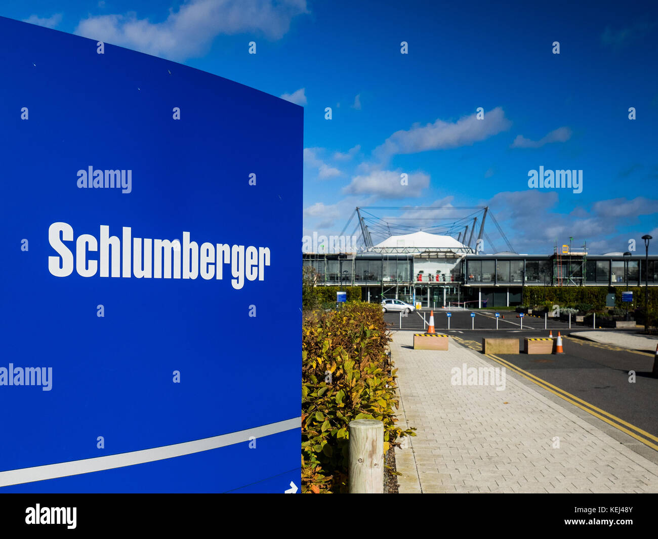 Schlumberger Gould Research Center on Madingley Rd Cambridge UK, Schlumberger Cambridge Research Center, 1985, Hopkins Architects, Grade II*. Banque D'Images