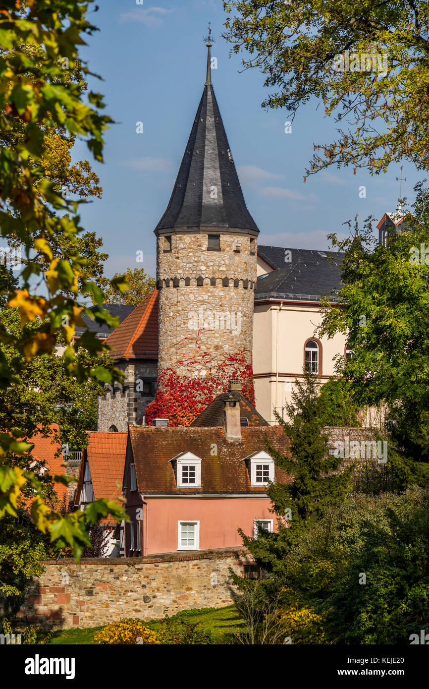 Tour des sorcières (Hexenturm) dans la vieille ville de Bad Homburg vor der Höhe, ville thermale en Allemagne Banque D'Images
