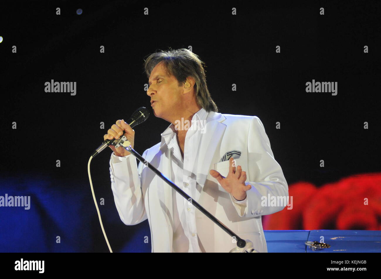 Rio de Janeiro-Brazil, 20 décembre 2013 concert ROBERTO CARLOS (célèbre chanteur brésilien) à l'HSBC Arena de Rio de Janeiro Banque D'Images