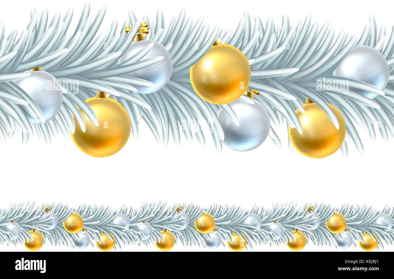 Motif guirlande arbre de Noël Illustration de Vecteur