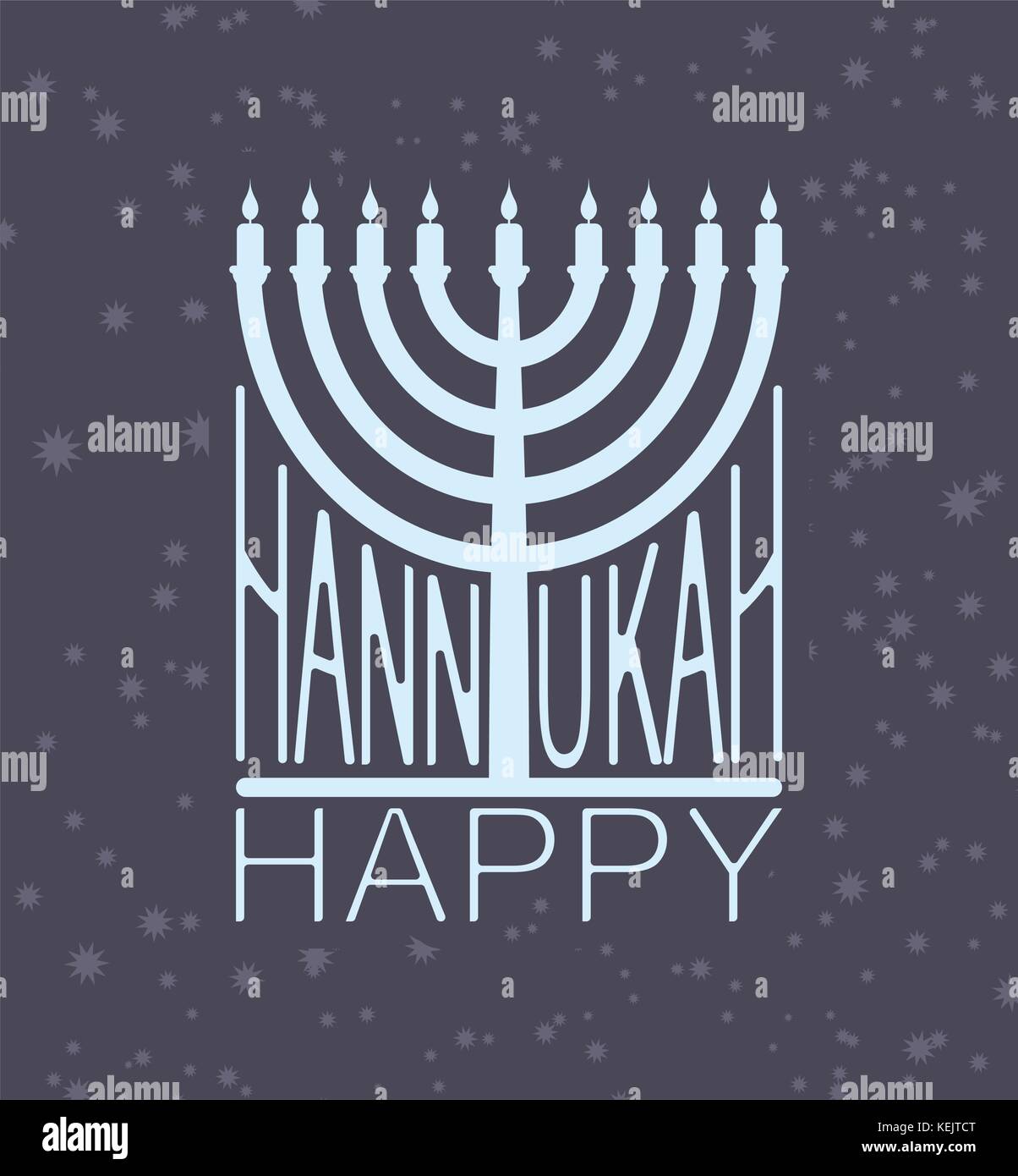 Hanukkah menorah logo emblème pour les fêtes juives religieuses traditionnelles. candélabre. Israël est célébration. vector illustration Illustration de Vecteur