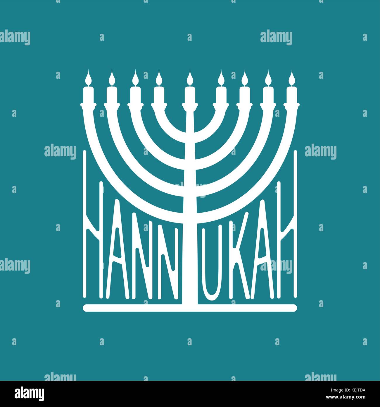 Hanukkah menorah logo emblème pour les fêtes juives religieuses traditionnelles. candélabre. Israël est célébration. vector illustration Illustration de Vecteur