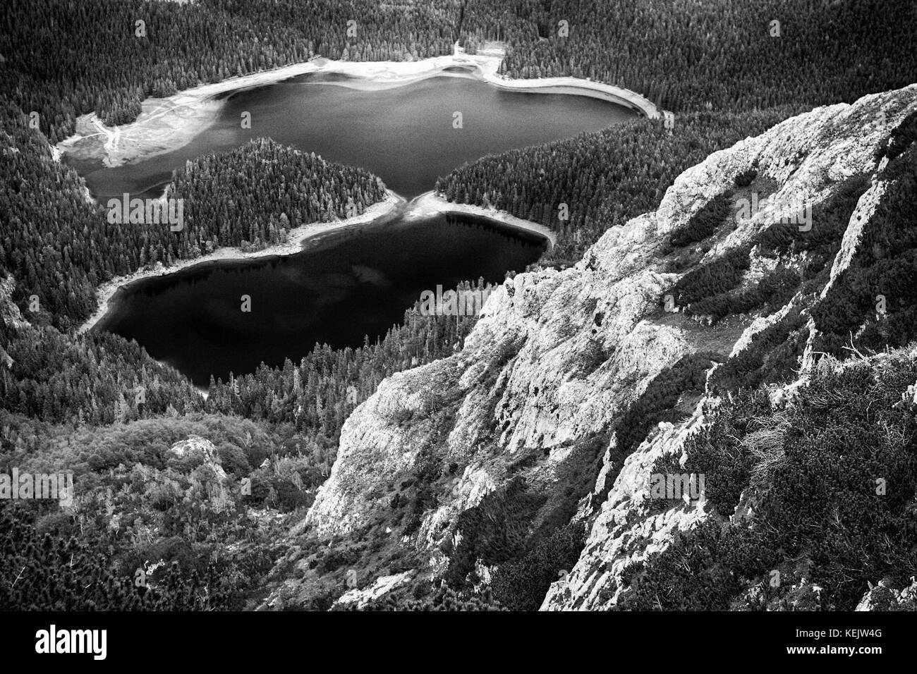 Black Lake dans le parc national de Durmitor dans montnegro Banque D'Images