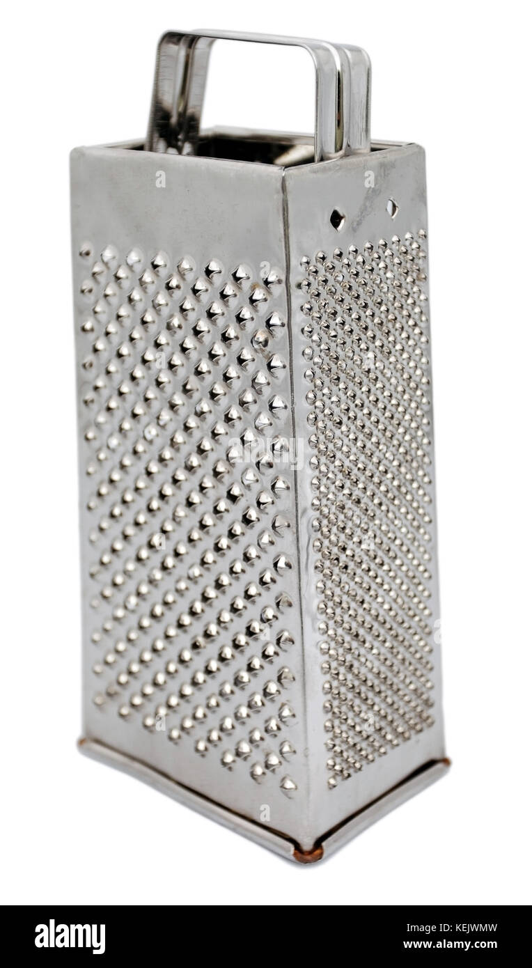 Old fashioned relativement nourriture/râpe à fromage / processeur. isolé. verticale. Banque D'Images