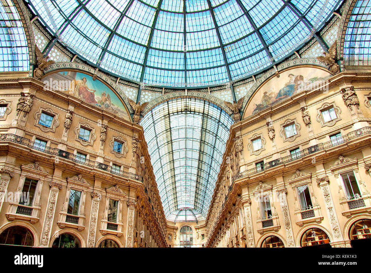 Galleria Vittorio Emanuele II, Milan, Italie Banque D'Images