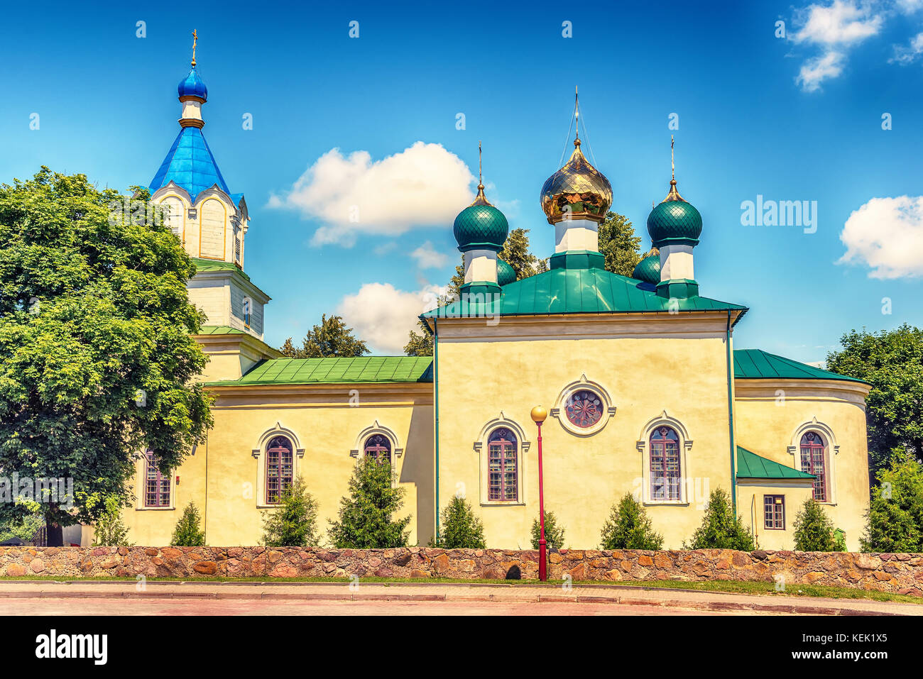 Bélarus : Trinity église orthodoxe en mir Banque D'Images