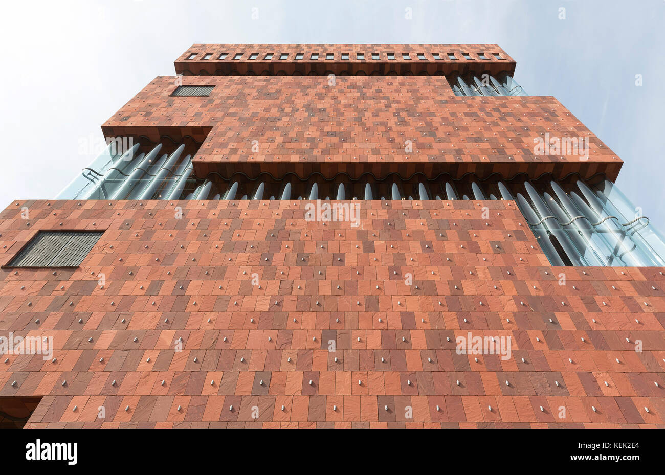 Anvers, Flandre, Belgique : Museum aan de Stroom MAS par le cabinet d'architecture Neutelings Riedijk Architects, Rotterdam Banque D'Images