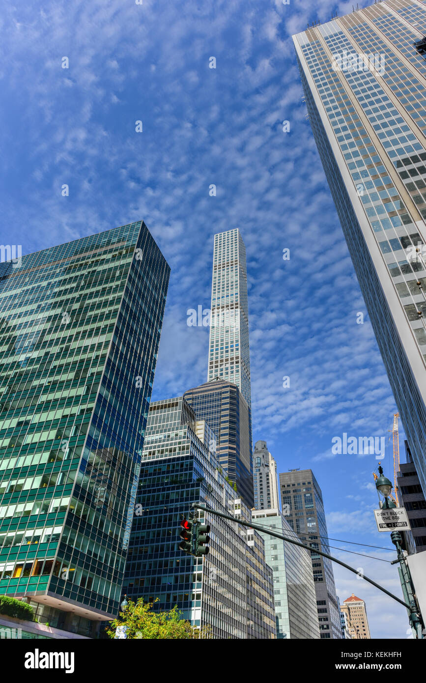 432 Park Avenue, new york city tour résidentielle gratte-ciel de Manhattan. Banque D'Images
