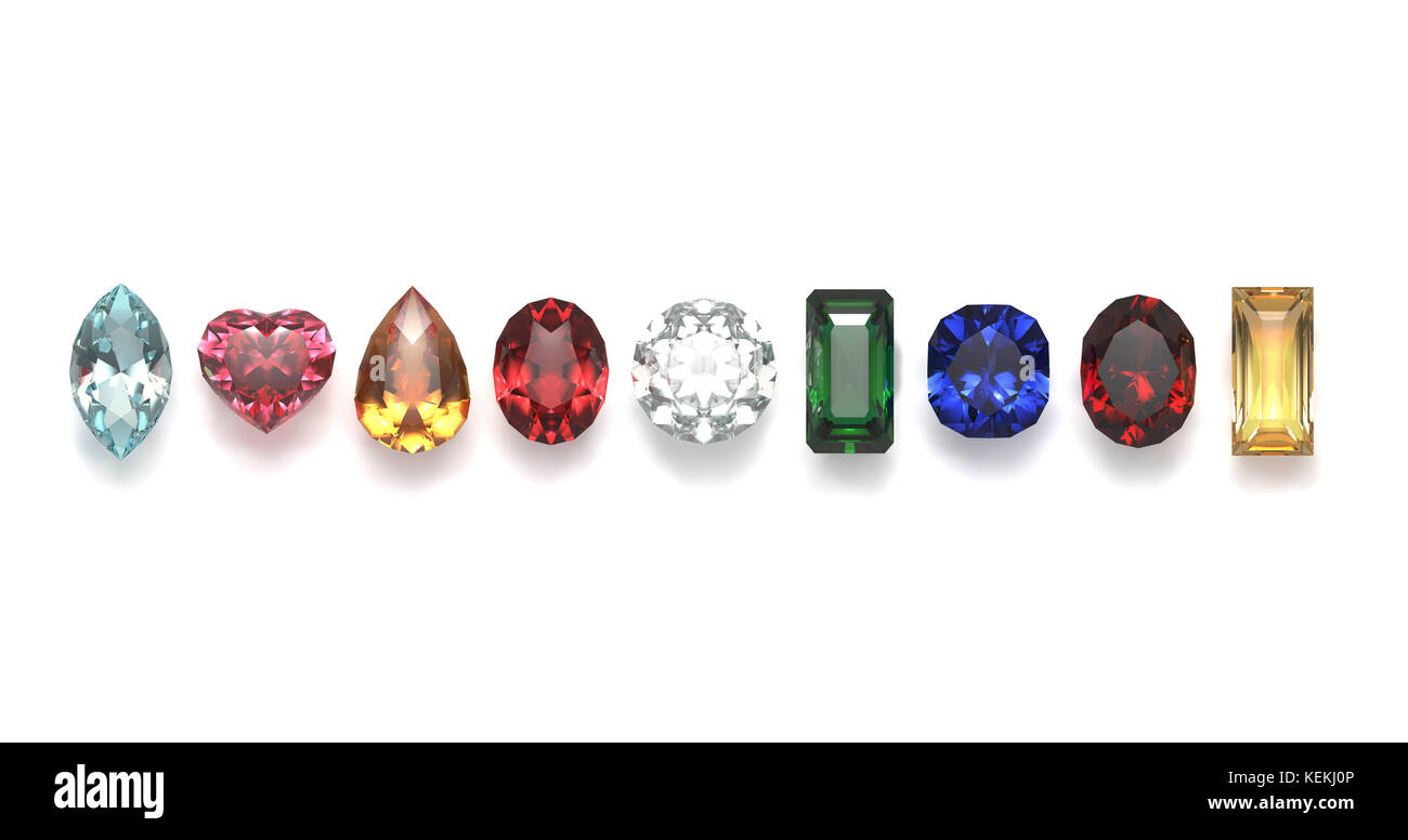 Diamond et d'autres gemmes, bijoux Banque D'Images
