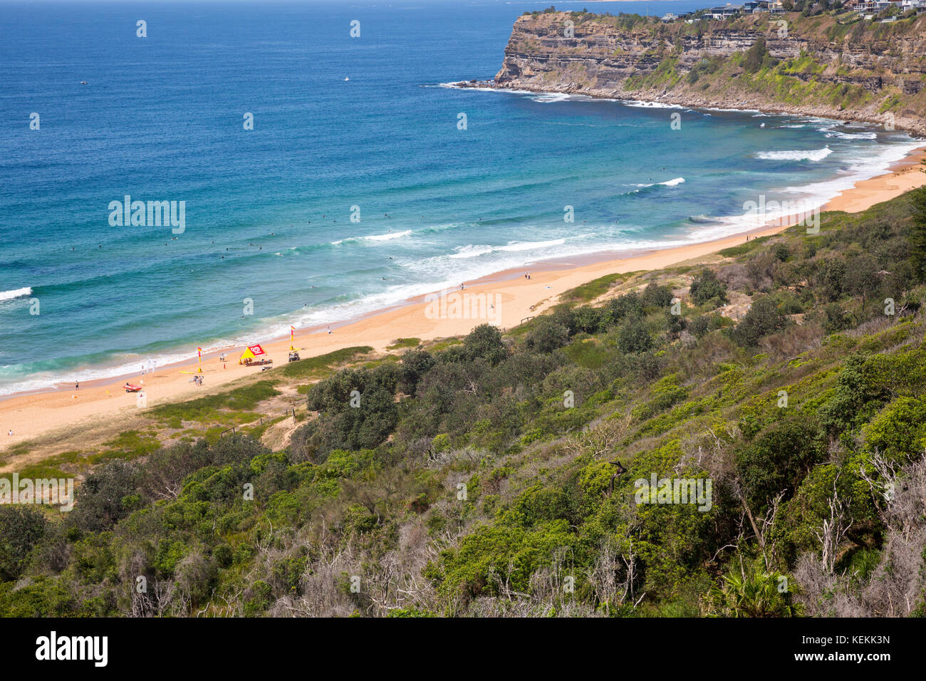 Bungan beach dans la banlieue de Sydney Sydney sur Newport Newport Beach, les plages du nord est au nord et Mona Vale Beach au sud,Sydney Banque D'Images