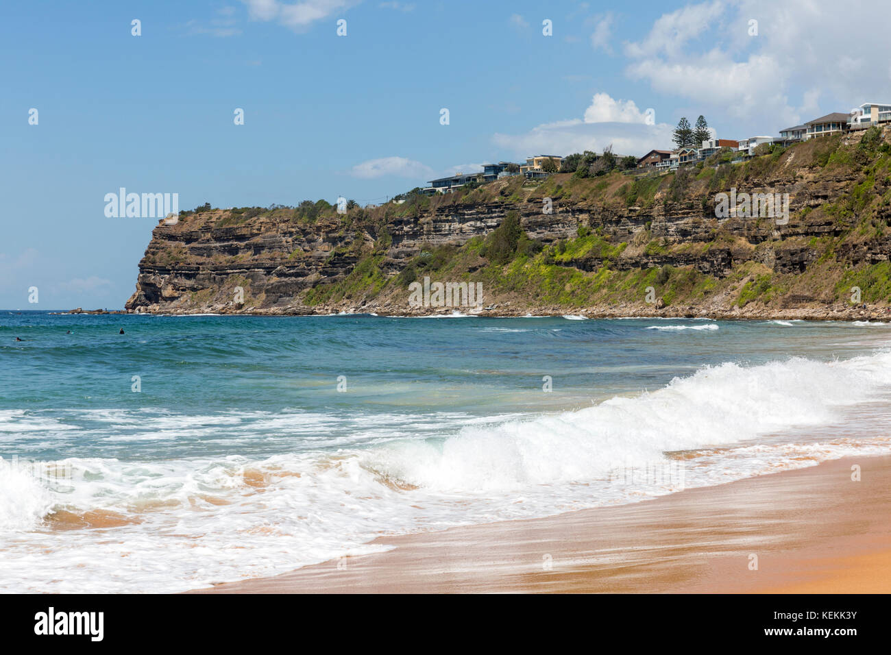 Bungan beach dans la banlieue de Sydney Sydney sur Newport Newport Beach, les plages du nord est au nord et Mona Vale Beach au sud,Sydney Banque D'Images