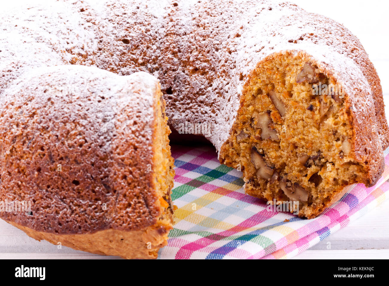 gâteau aux carottes Banque D'Images