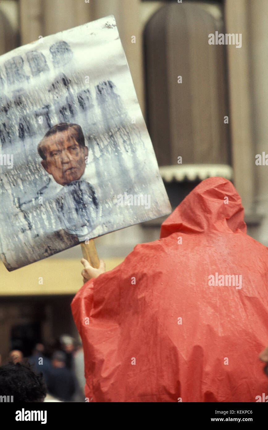 Guerre du Vietnam protester , Chicago, mars 1974.. Banque D'Images Guerre du Vietnam protester , Chicago, mars 1974.. Banque D'Images