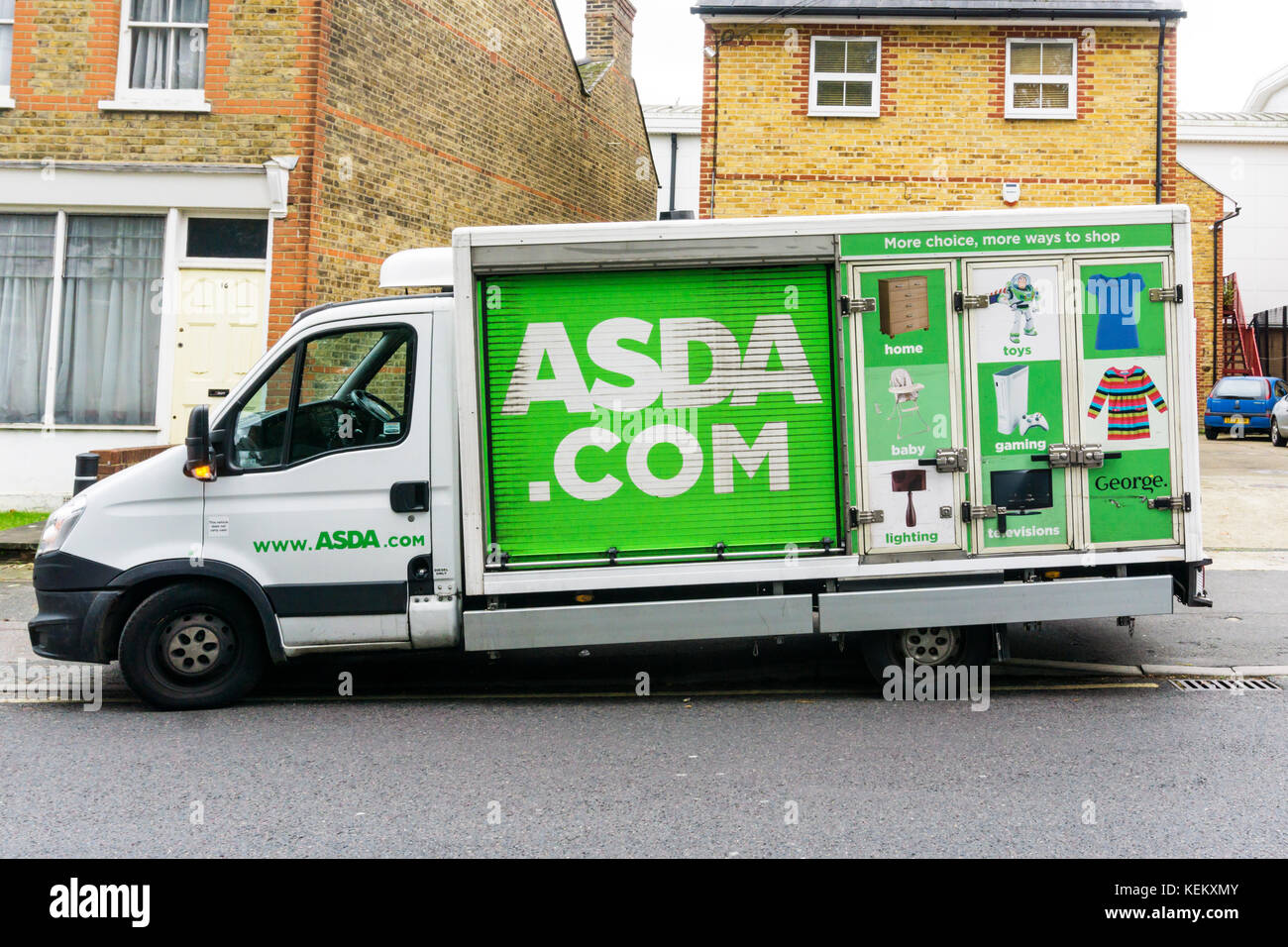 L'Asda un camion de livraison dans le sud de Londres. Banque D'Images