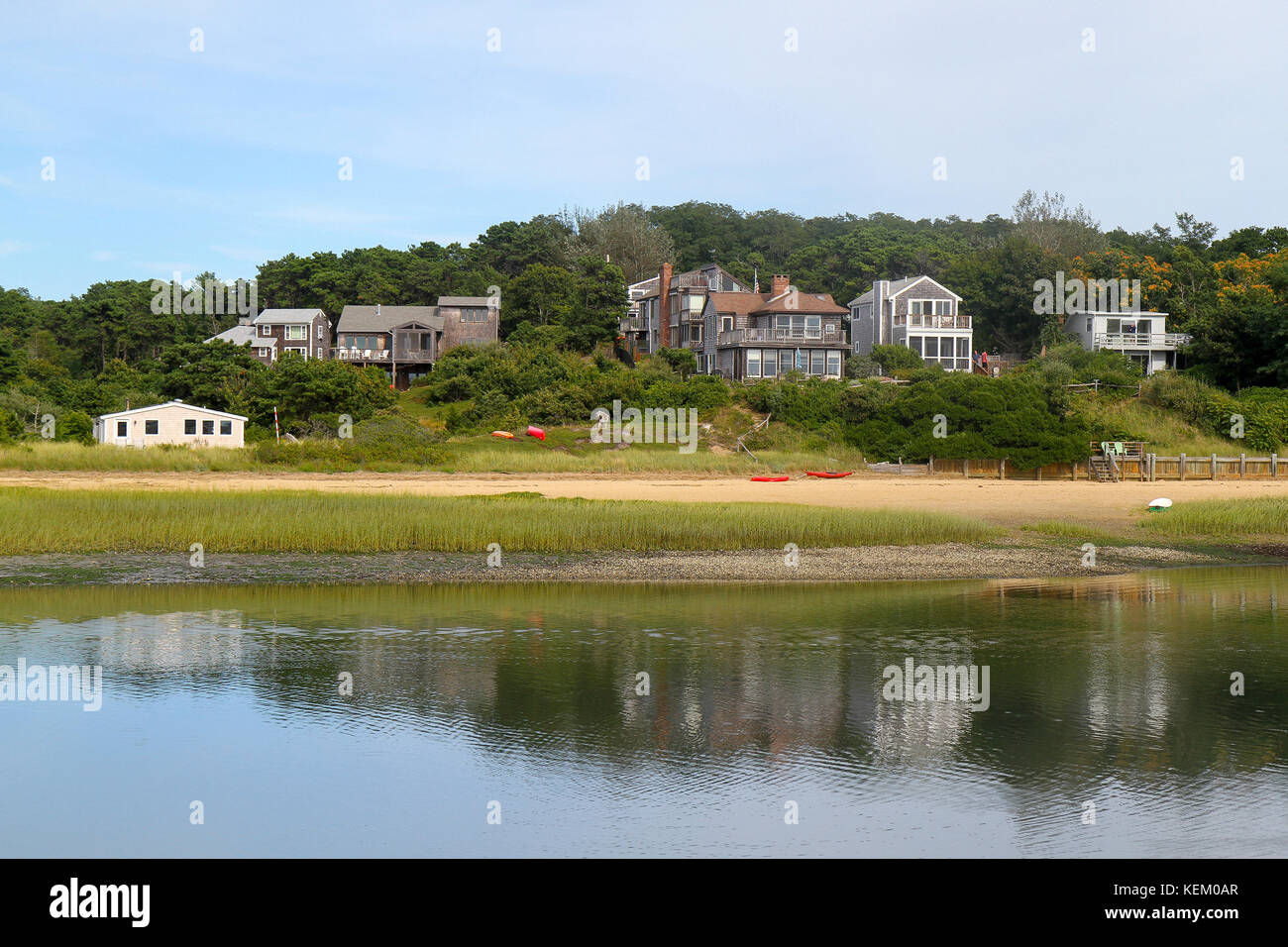 Maison avec vue sur l'eau et du paysage, Wellfleet, Cape Cod, Massachusetts, united states Banque D'Images