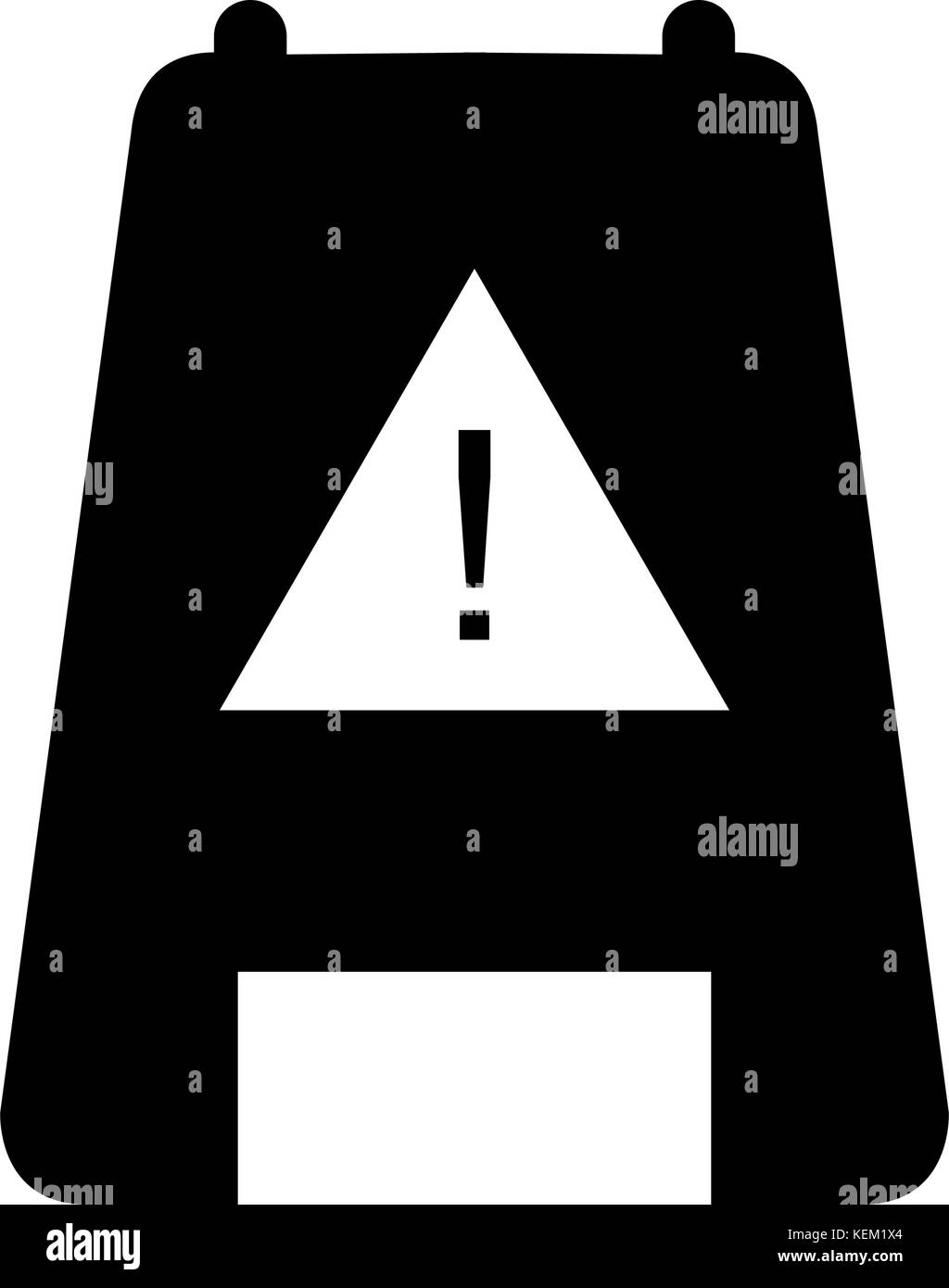 Attention plancher mouillé sur fond blanc Illustration de Vecteur