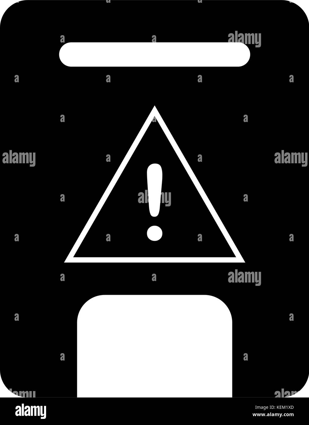 Attention plancher mouillé sur fond blanc Illustration de Vecteur