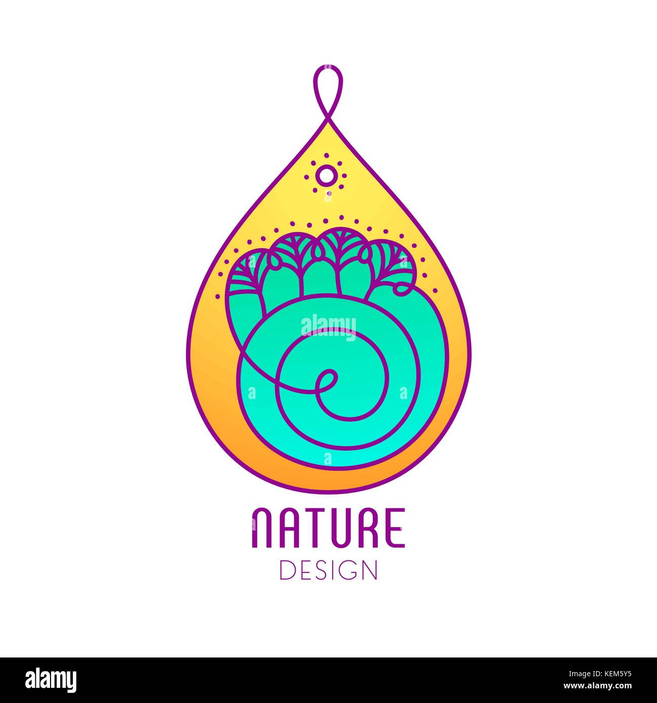 Rivière logo Illustration de Vecteur