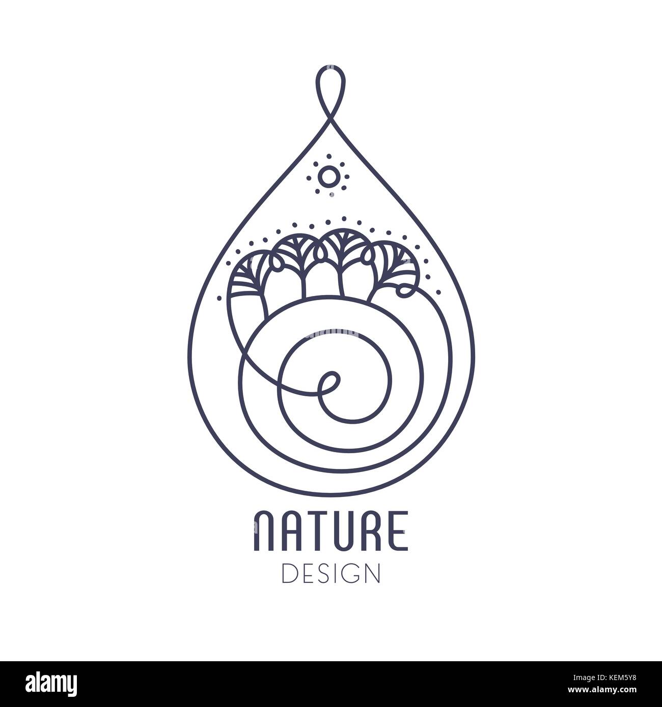 Rivière logo Illustration de Vecteur