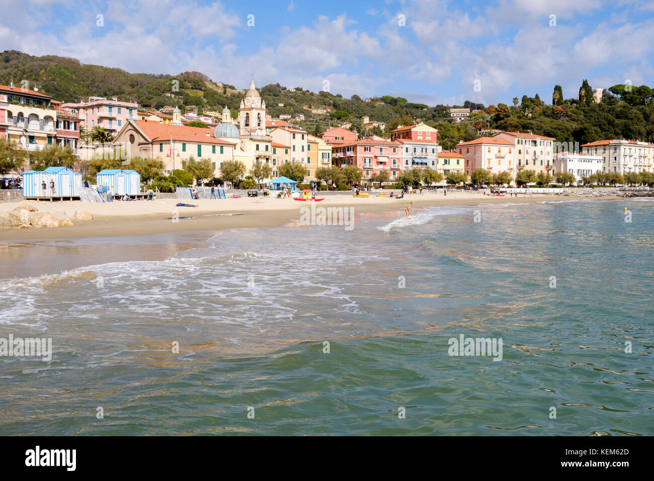 San Terenzo sur le golfe de la Spezia, Ligurie, Italie Banque D'Images