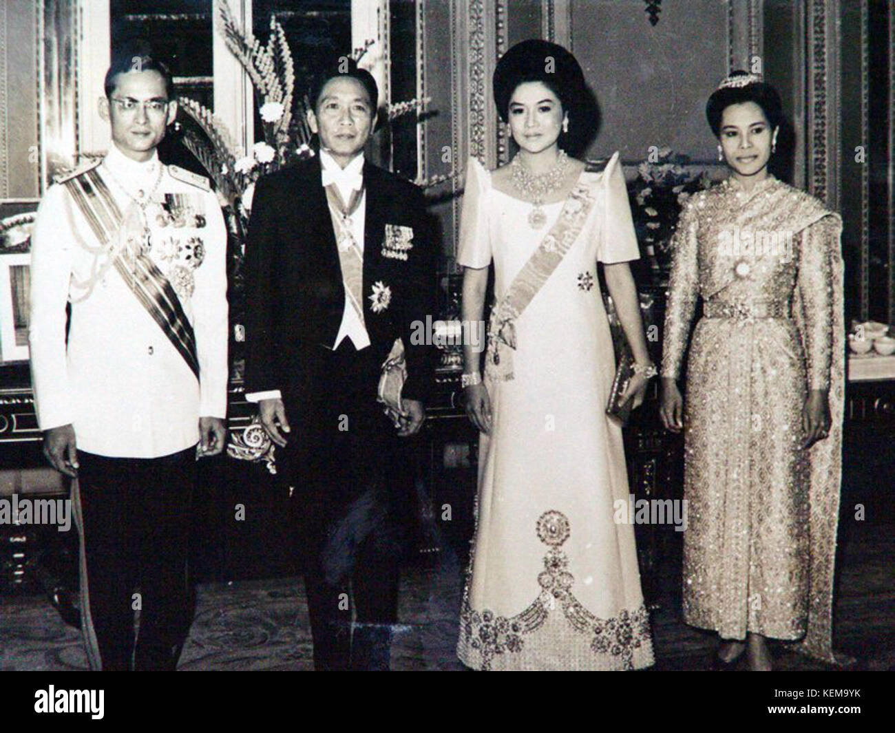 Marcos 1968 Visite d'Etat en Thaïlande Banque D'Images