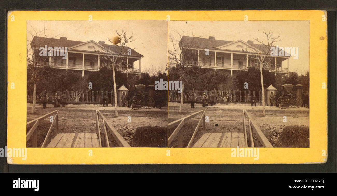 Vue d'une résidence, Beaufort, S.C, à partir de Robert N. Dennis collection de vues stéréoscopiques Banque D'Images