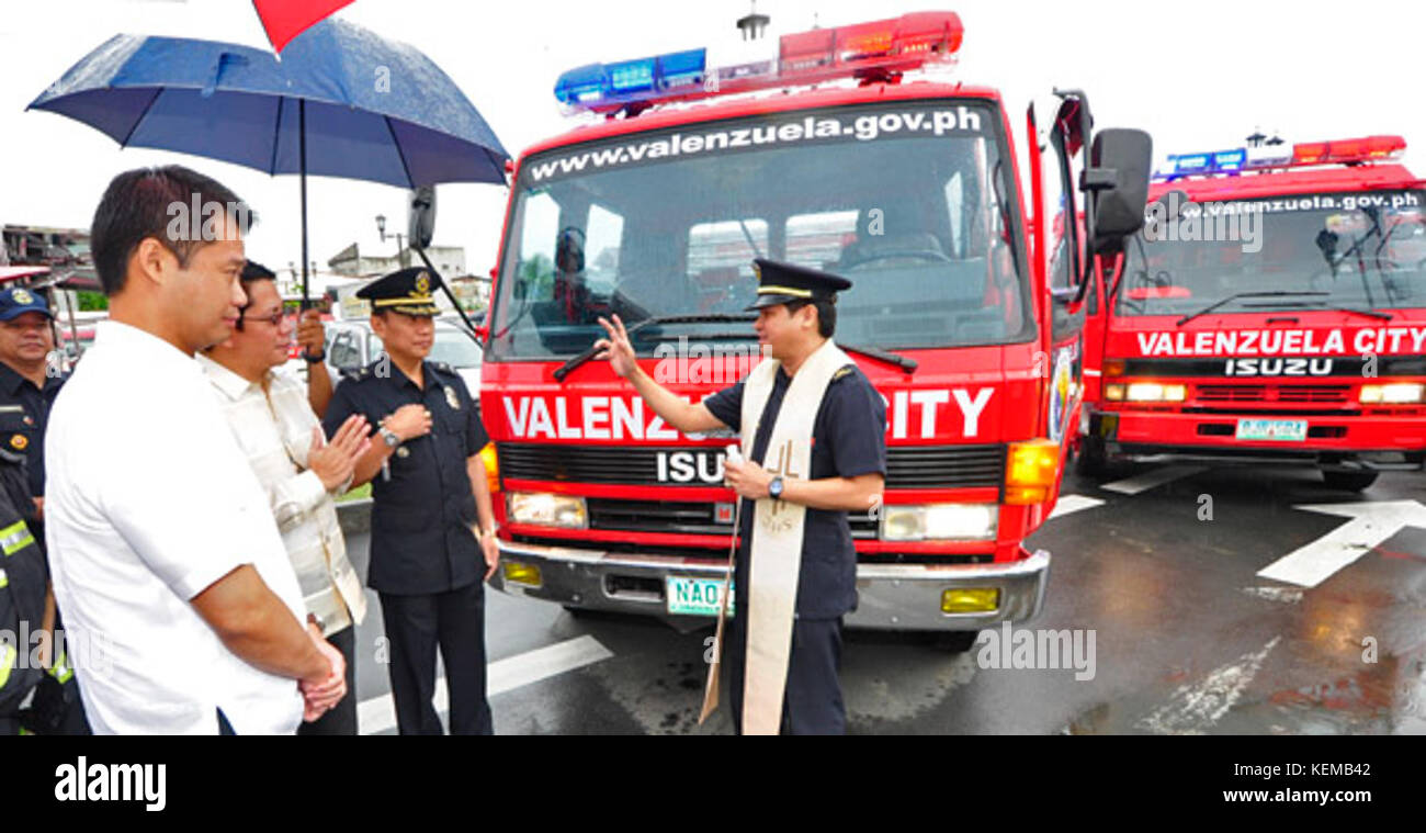 De nouveaux camions d'incendie VFD Banque D'Images
