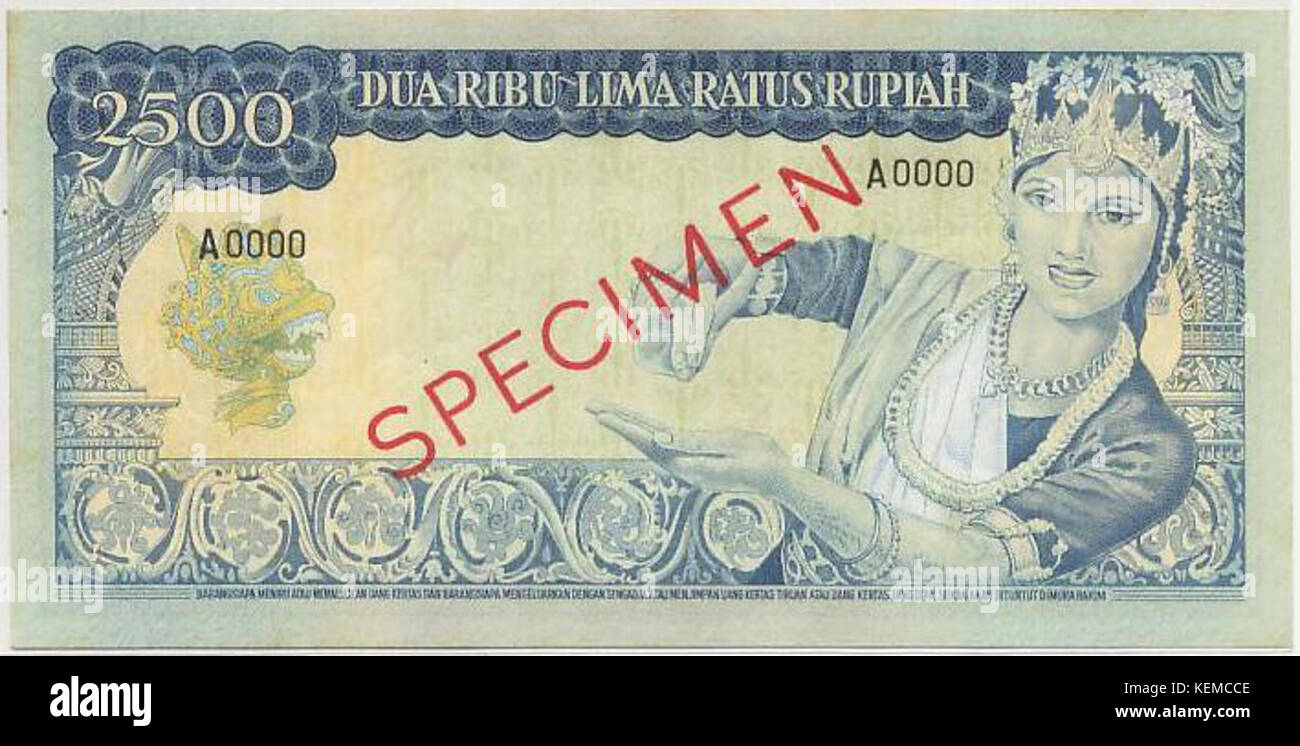 Indonésie 1960 2500r r Banque D'Images