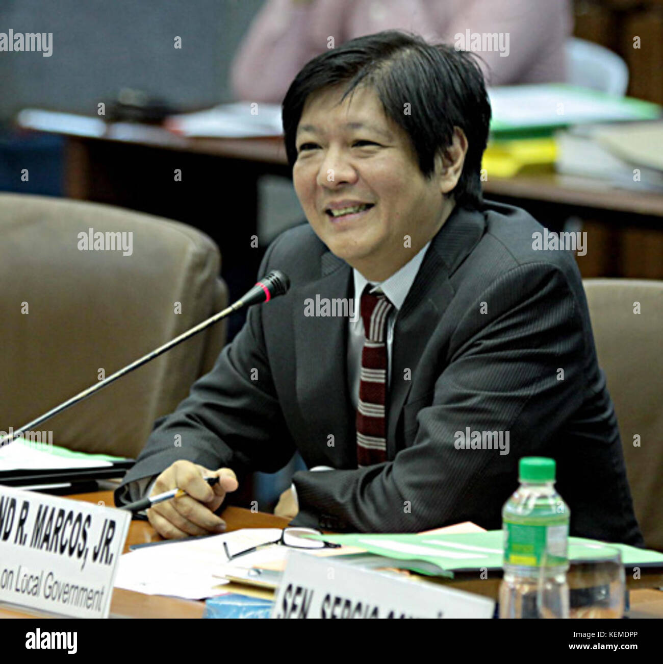 Le sénateur Bongbong Marcos 120322 Banque D'Images