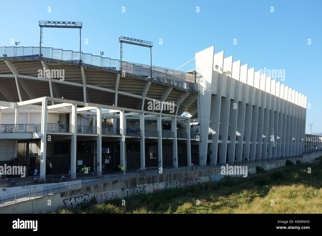 En dehors du stade la Rosaleda, Malaga, Andalousie, Espagne, septembre 2017 Banque D'Images