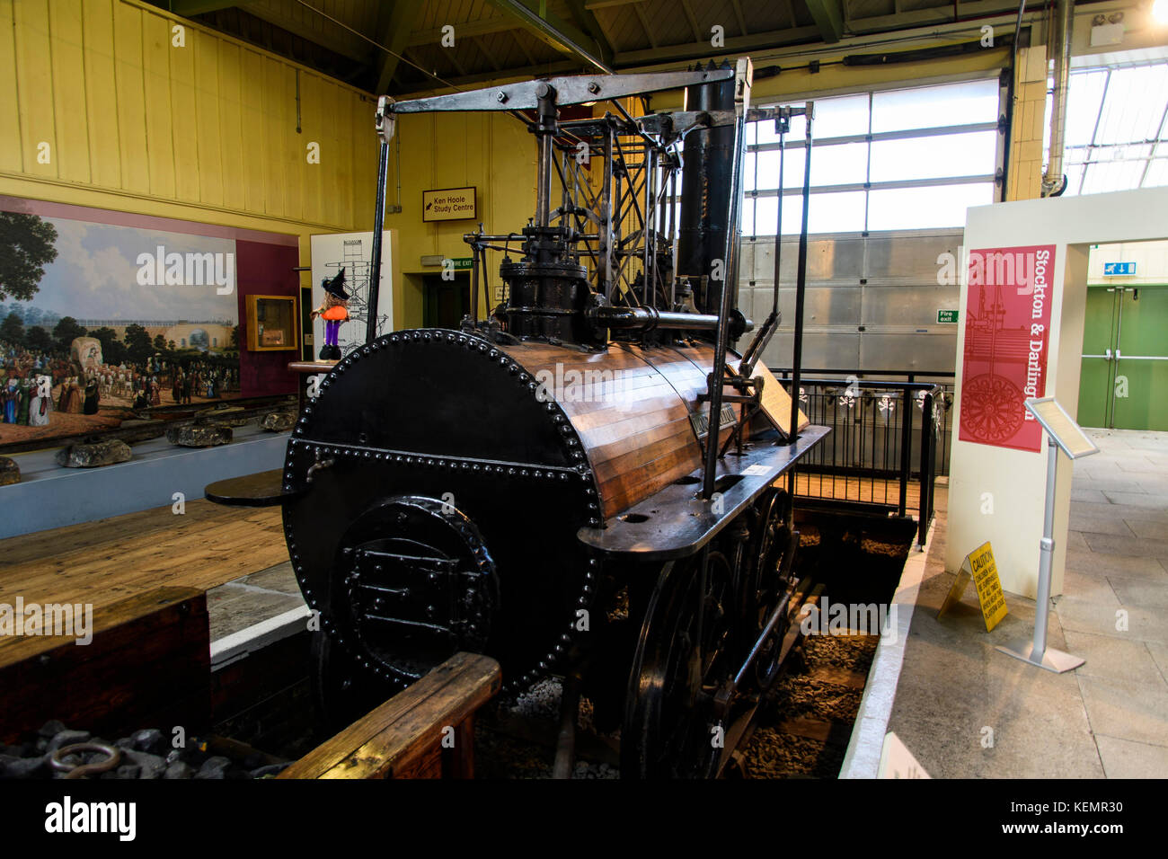 Stock photo - locomotion no 1 a été construit par George Stephenson pour le premier chemin de fer public, le chemin de fer de Stockton et Darlington. © hugh peterswald/Alamy Banque D'Images