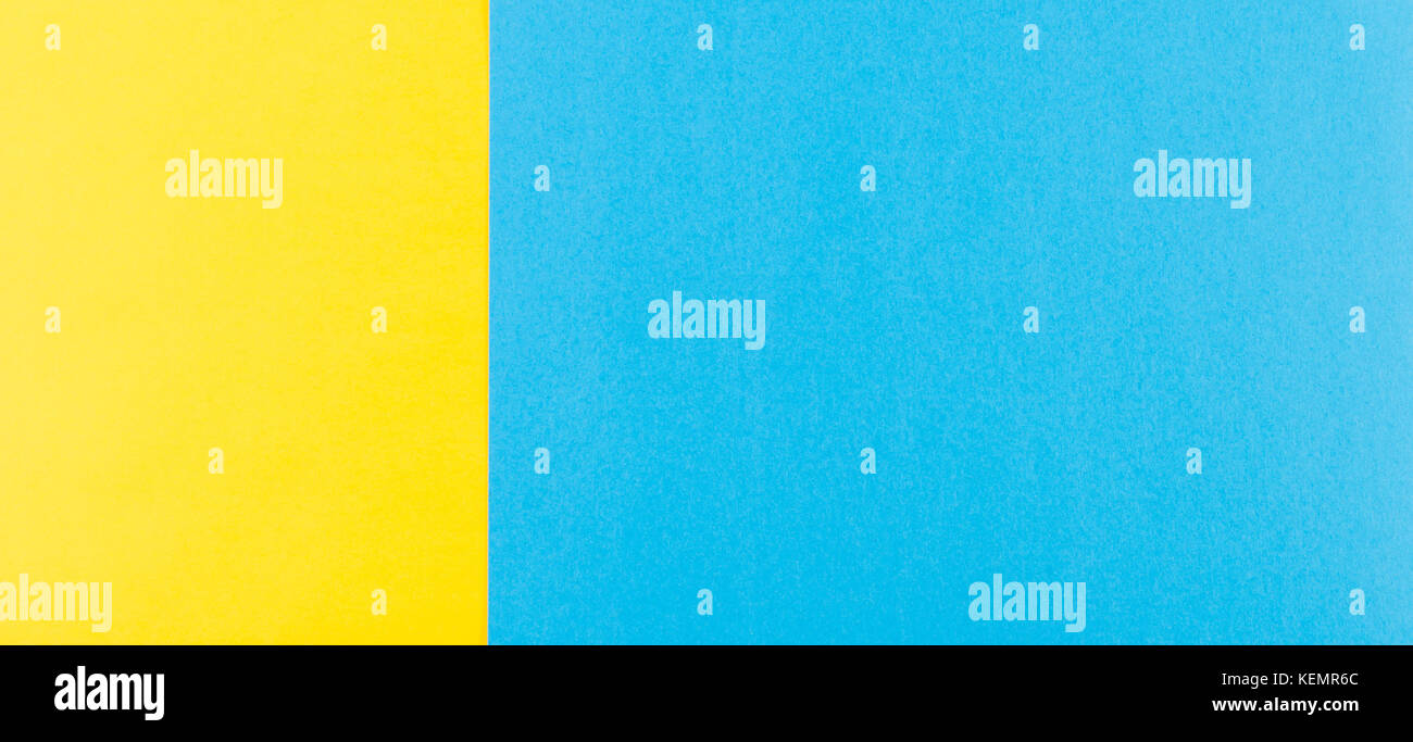 Géométrique Abstrait Papier Fond Jaune Et Bleu Banque D