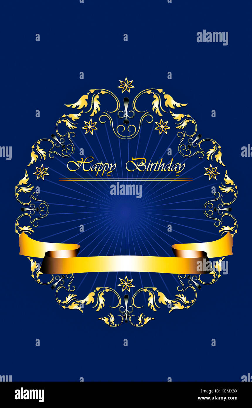 Carte Avec Chassis De Feuilles D Or Avec Etoile Et Joyeux Anniversaire Sur Fond Bleu Radieux Photo Stock Alamy Carte Avec Chassis De Feuilles D Or Avec Etoile Et Joyeux Anniversaire Sur Fond Bleu Radieux Photo Stock Alamy
