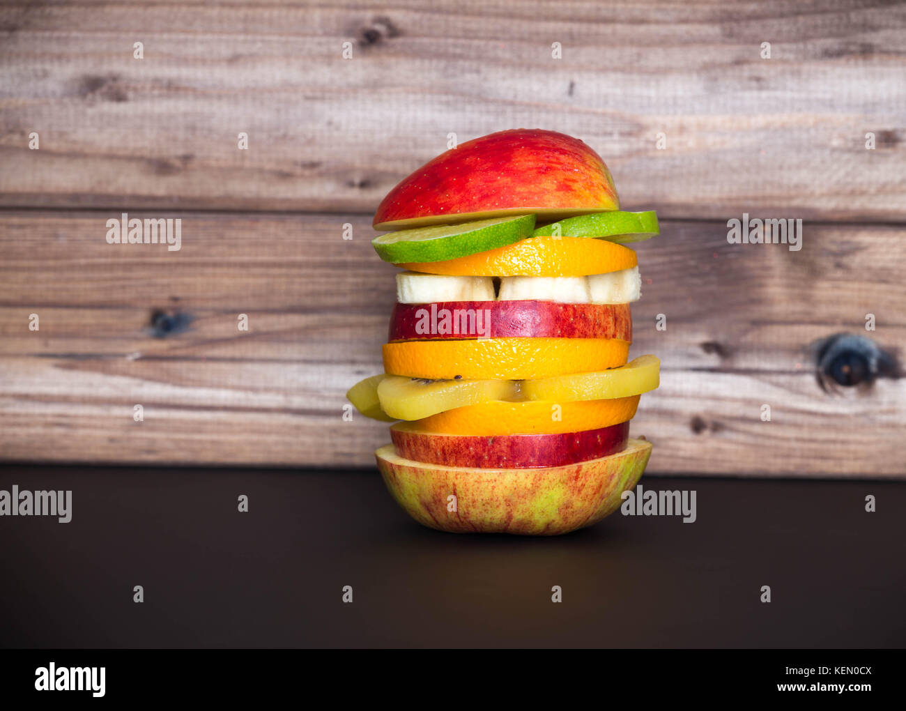 Burger de fruits / concept d'aliments sains Banque D'Images